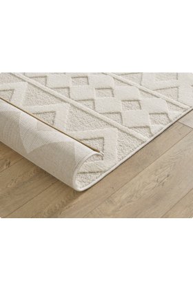 Elio Patterned Cream Rug