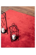 Rugs – Loft Washable Red Rug – Soft & Vibrant – Living Room Rugs Limerick