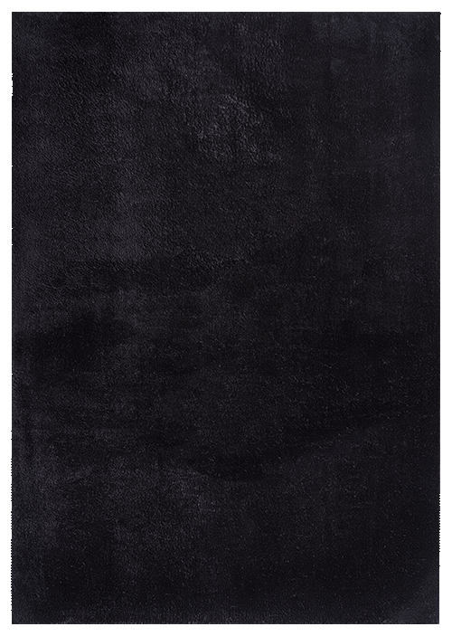 Black rug washable loft