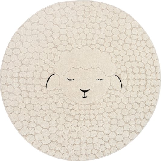 Sheep round rug