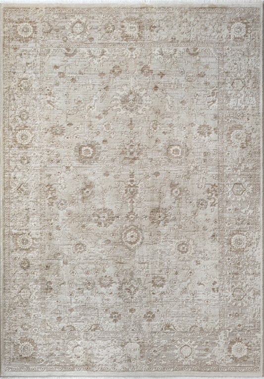 Cream flowline rug